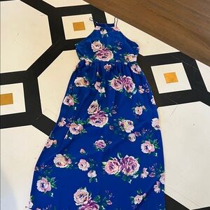 Everly Blue Floral Maxi Dress